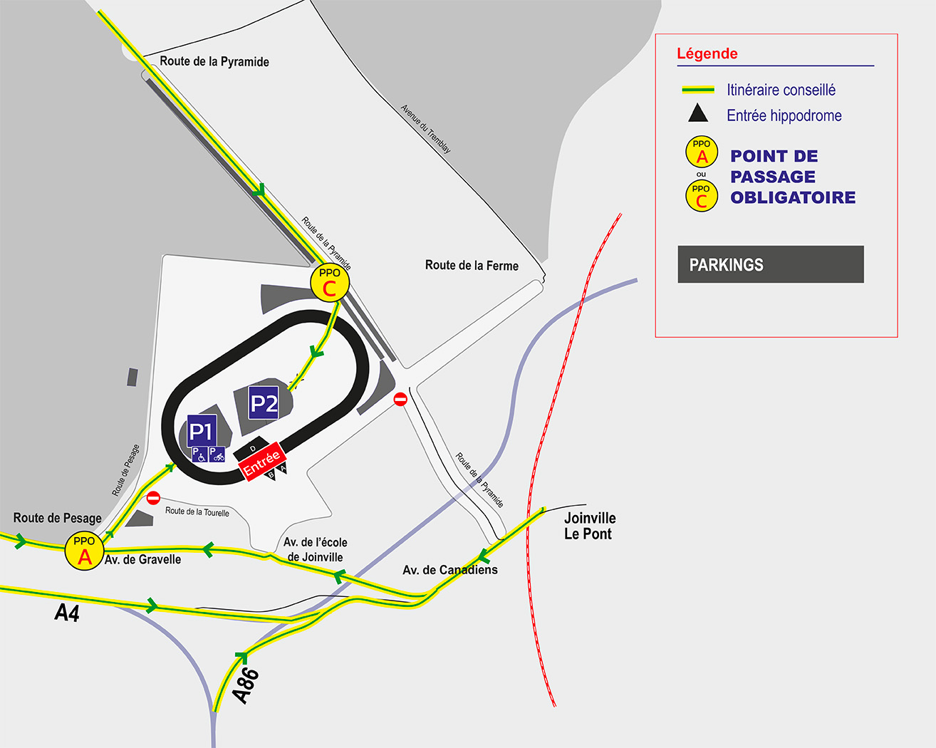 Racecourse parkings